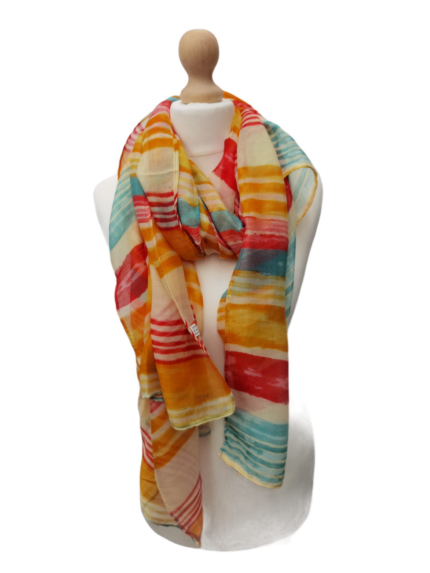 Striped pattern scarf (x12)