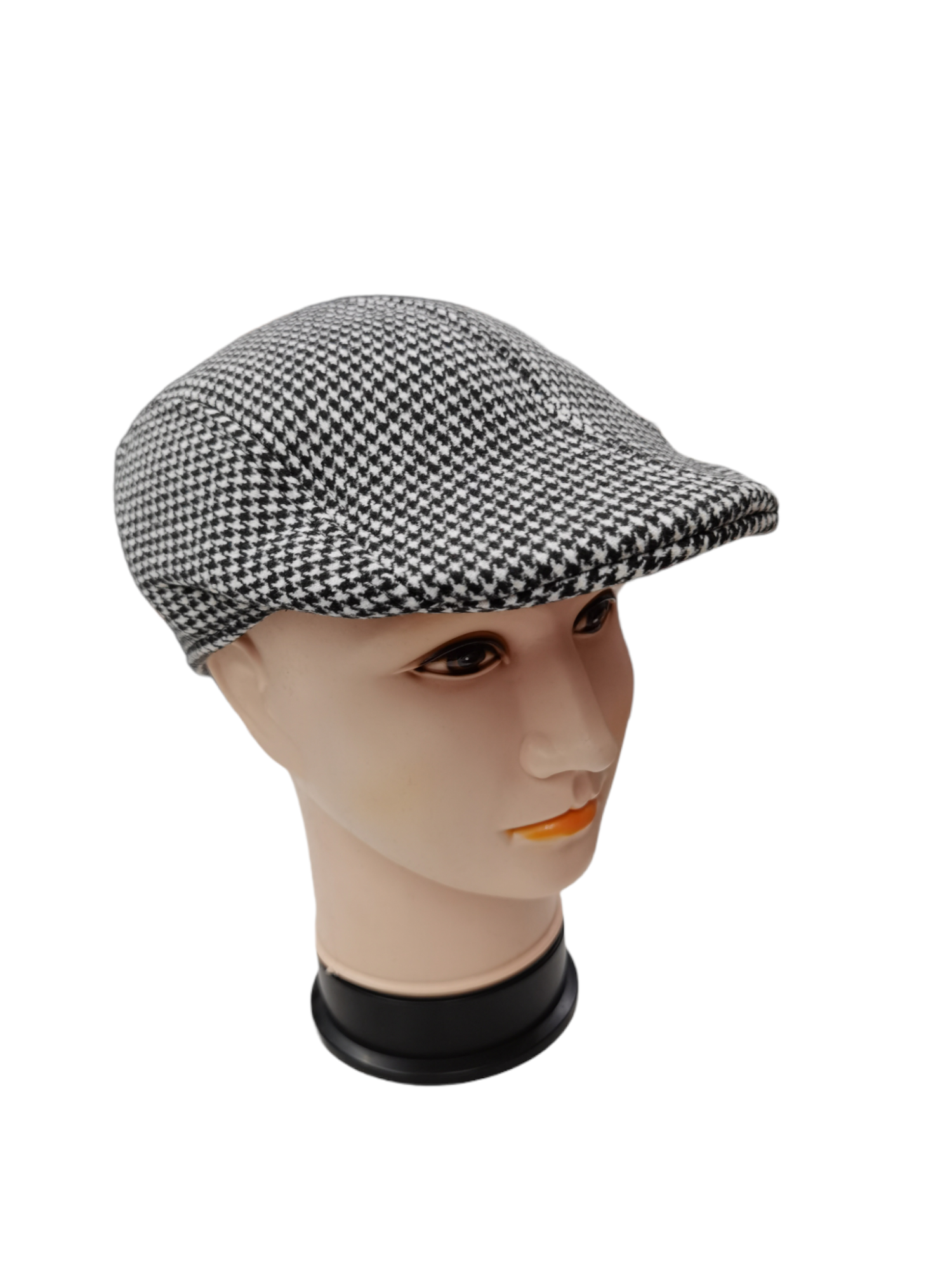 Men's beret with houndstooth pattern (x12)