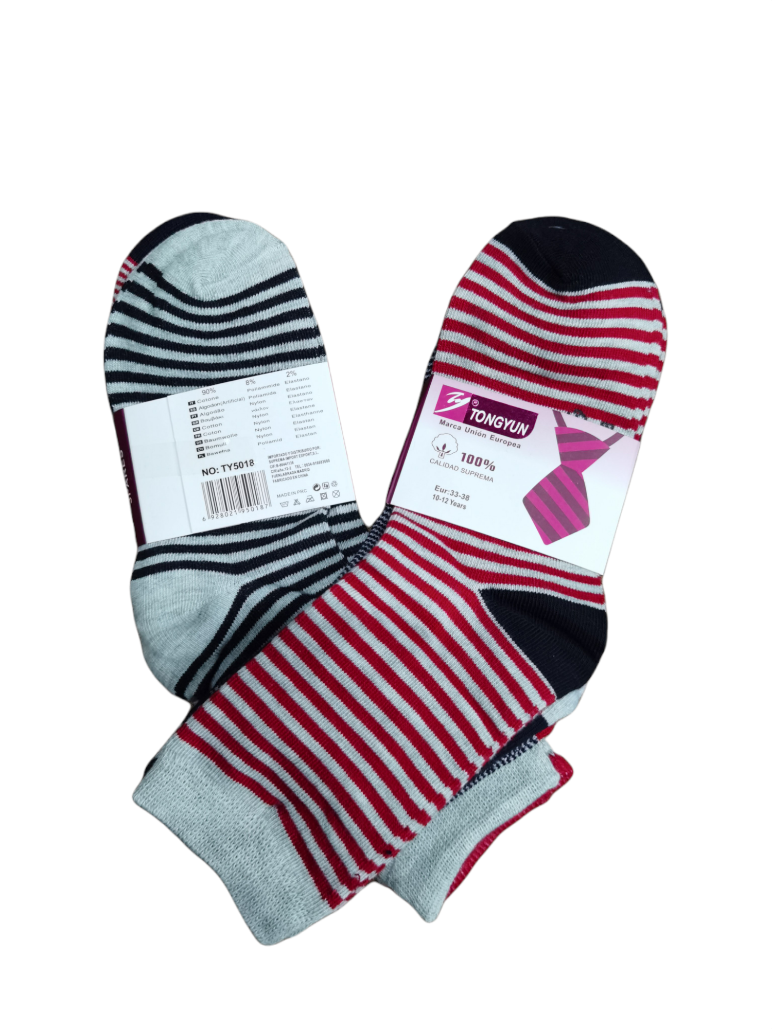 GIRL - Cotton socks 3 mixed sizes T21-26/27-32/33-38 (x36)