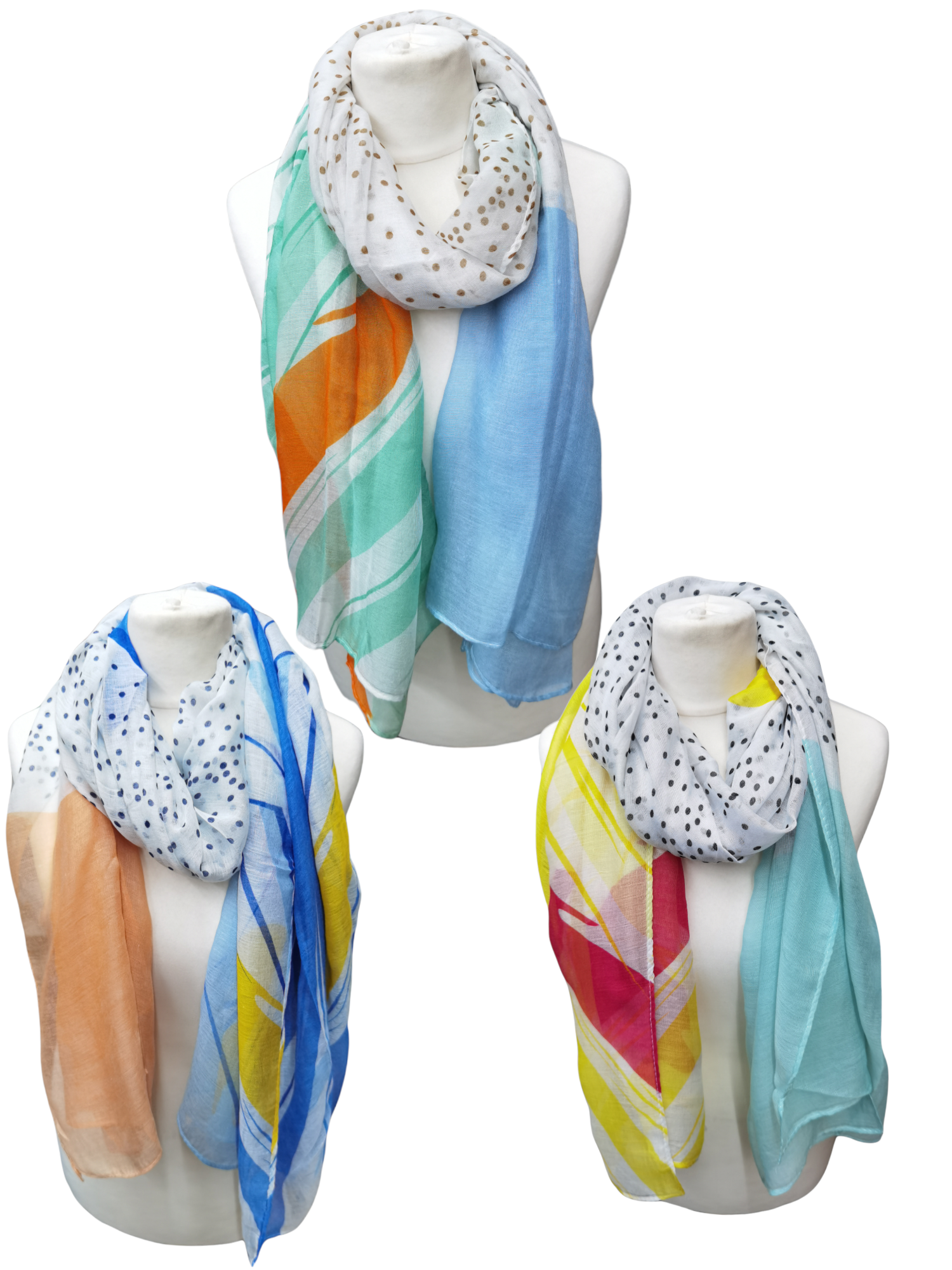Foulard motif petit pois  (x12)