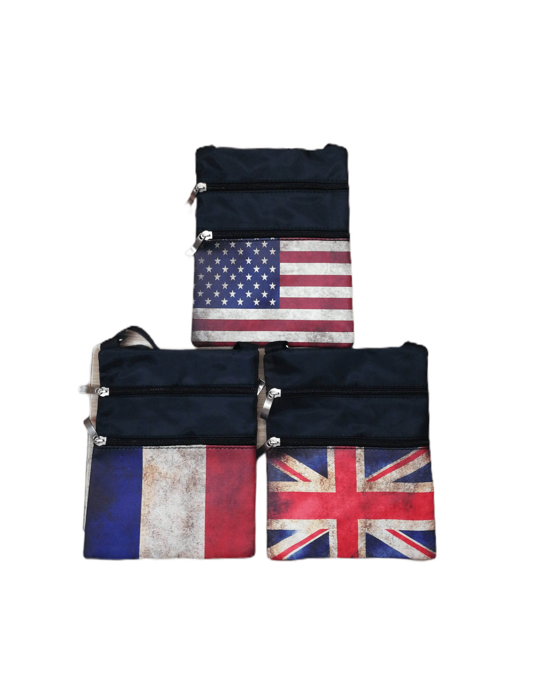 LOT DE 12 - Sacoches motif drapeau      1,50€/unité | Grossiste-pro