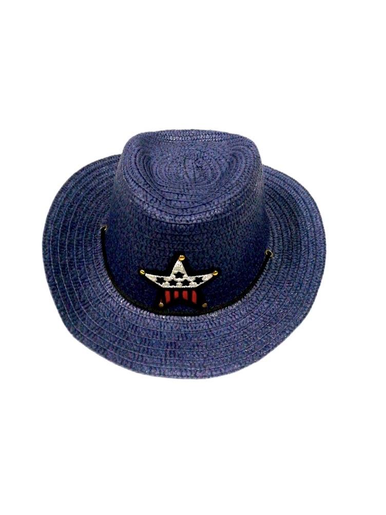 Chapeaux de paille taille ENFANT motif étoile   (x10) 1,50€/unité | Grossiste-pro