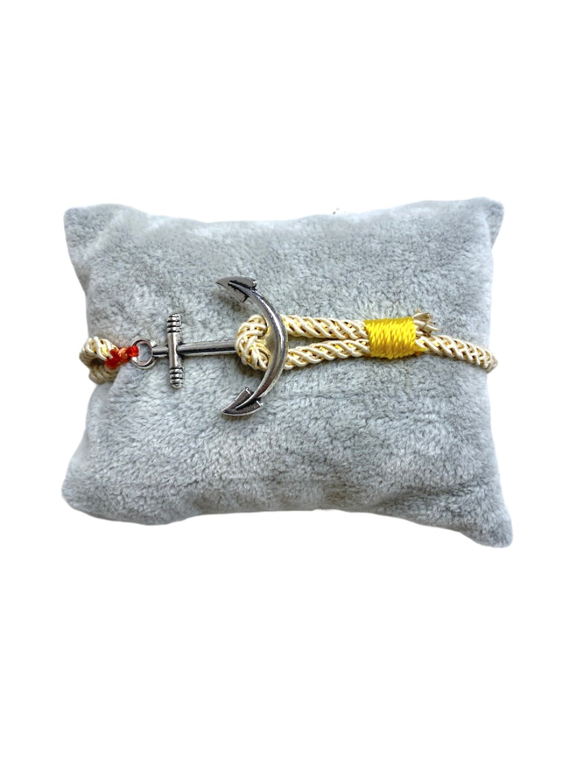 Beige thread anchor bracelet (x6)