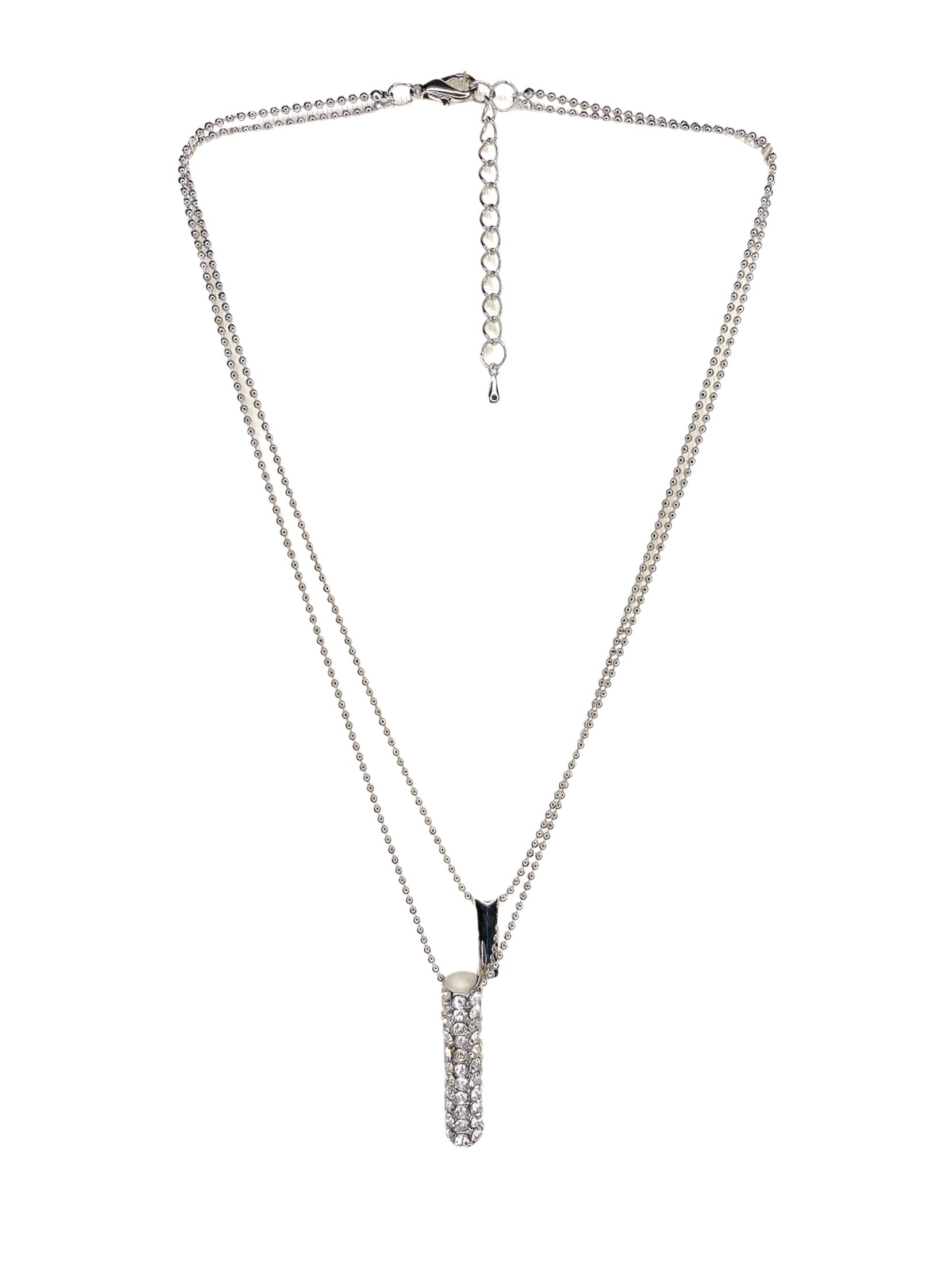 Collier pendentif double cylindre (ⅹ3)
