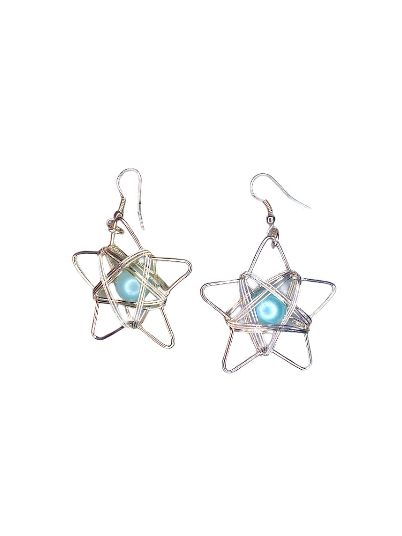 Boucles d'oreilles fantaisie étoile (x6)
