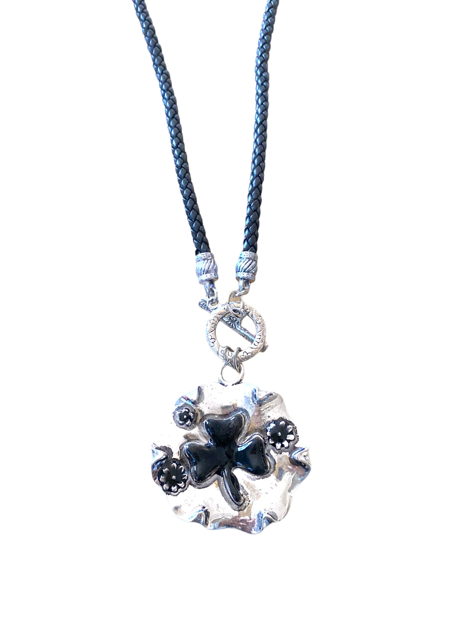 Fancy clover long necklace #CL9214 (x6)