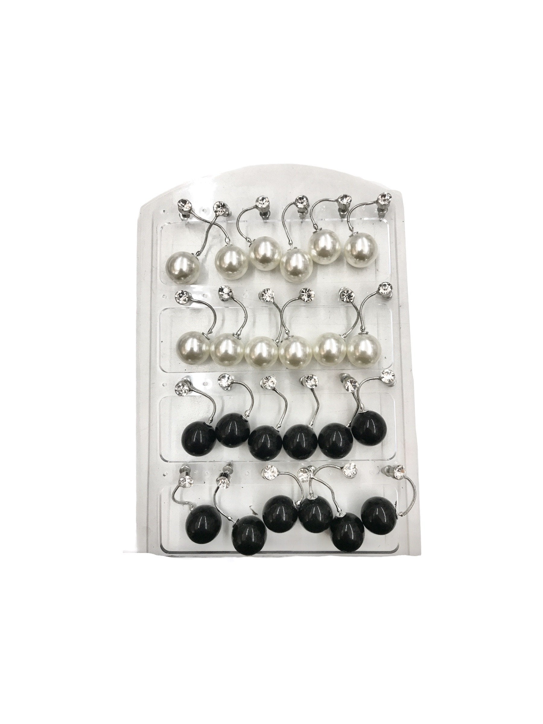LOT DE 12 - Boucles d'oreilles perle    0,62€/paire | Grossiste-pro