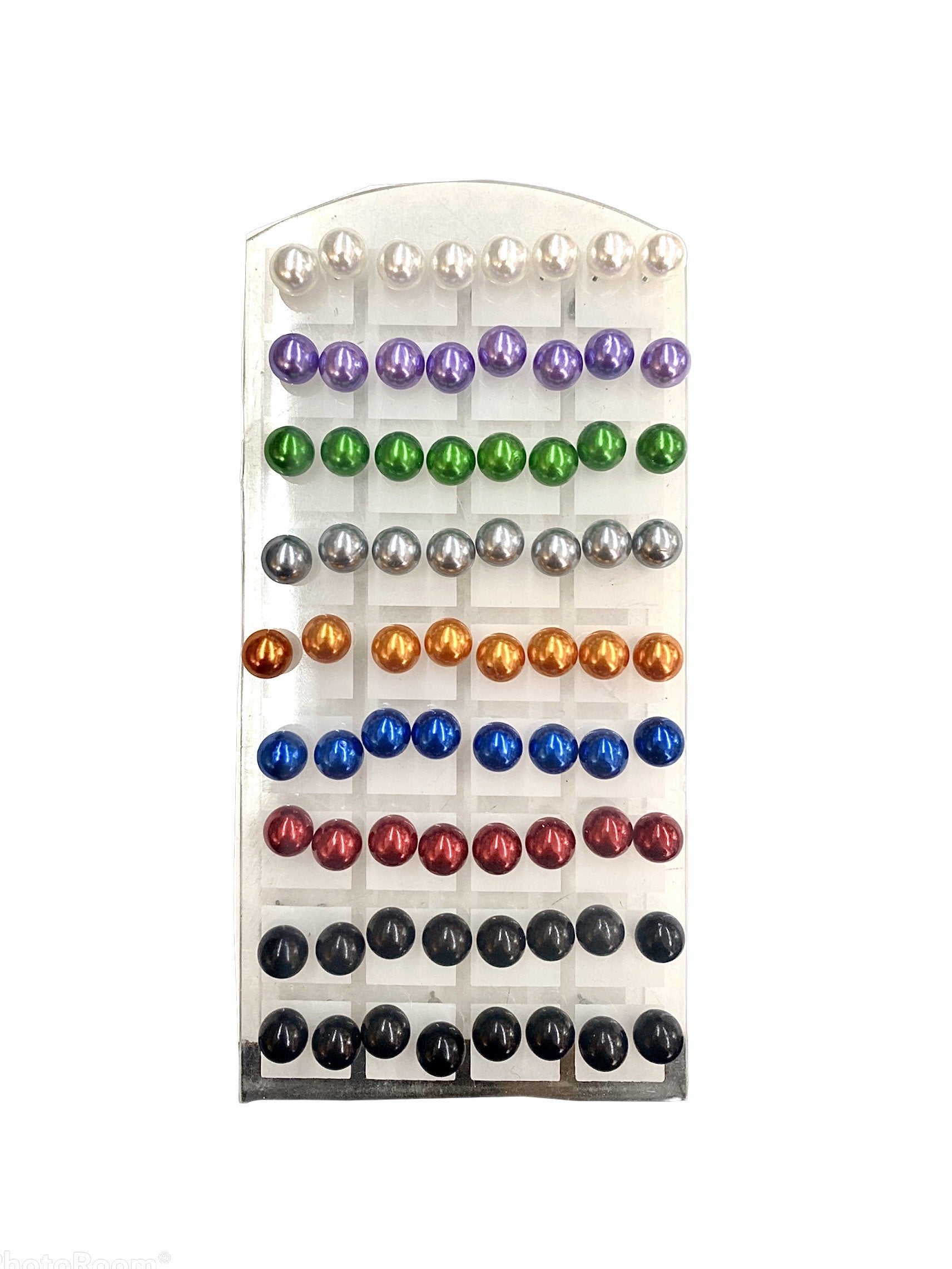 LOT DE 36 - Boucles d'oreilles perles    0,21€/paire | Grossiste-pro