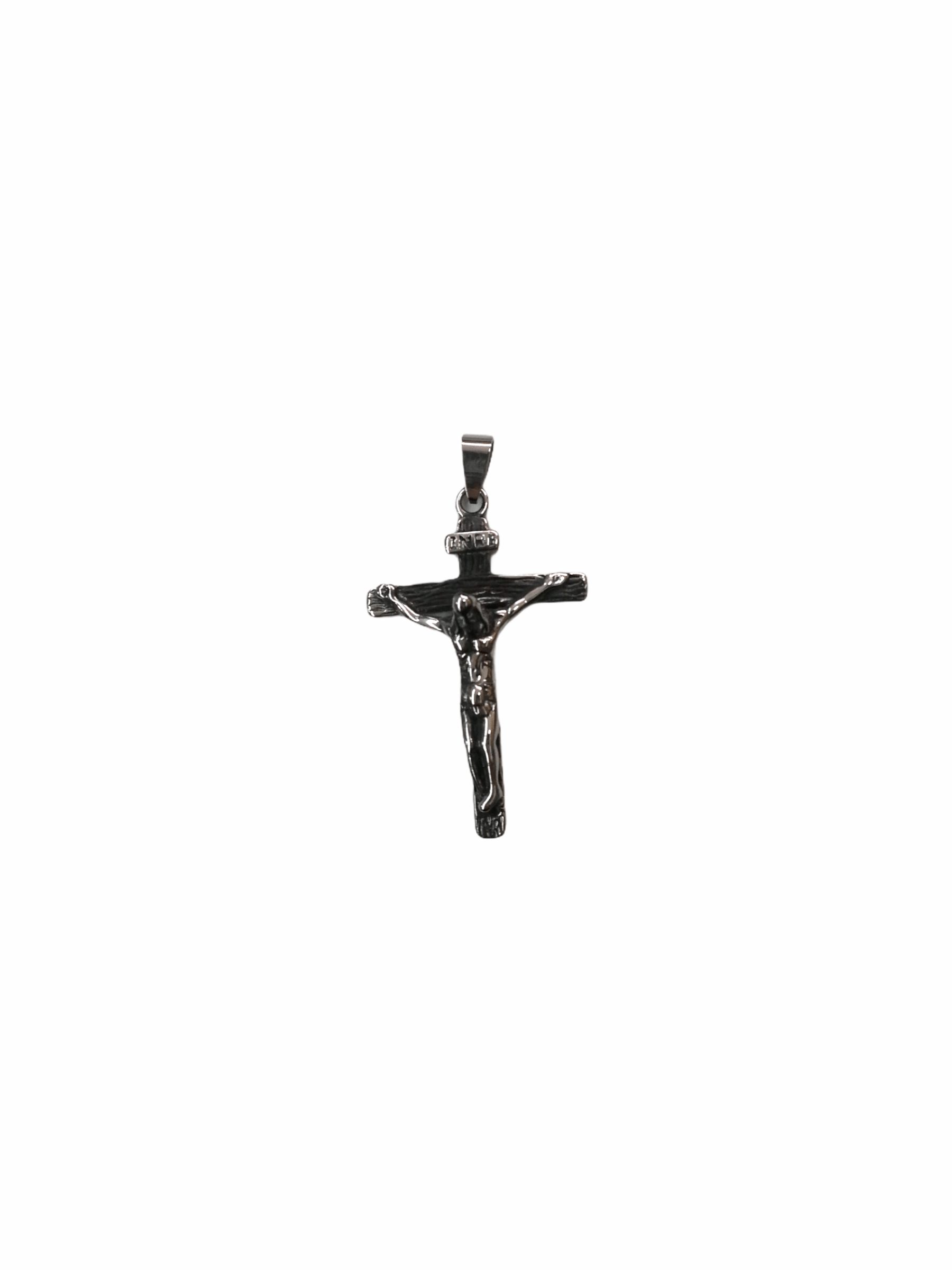 HOMME - LOT DE 2 - Collier pendentif croix acier inoxydable 5,00€/unité | Grossiste-pro