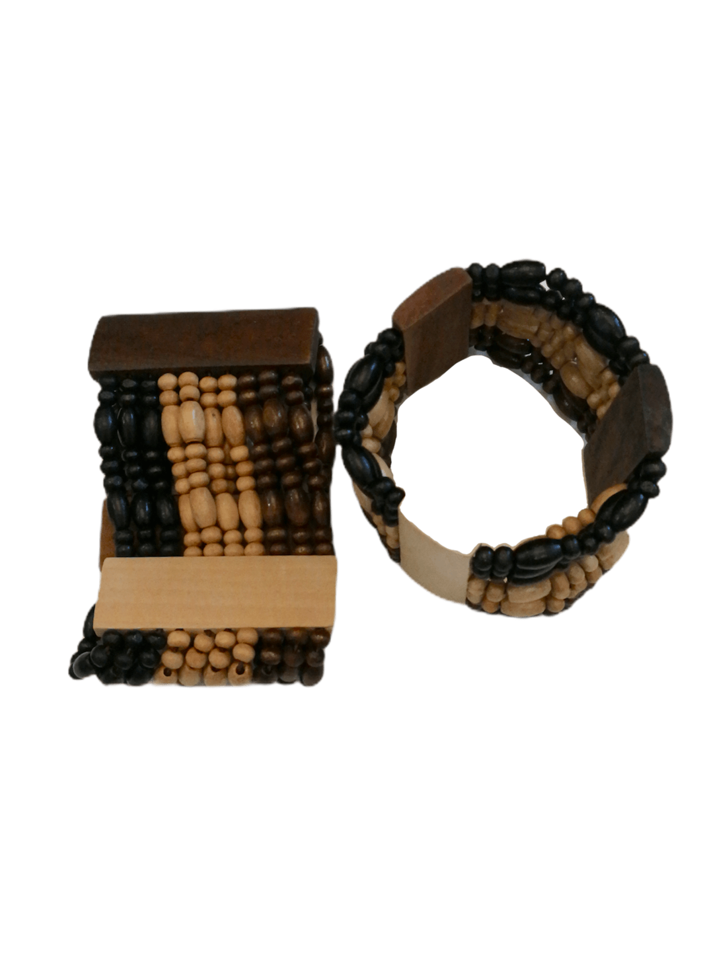 LOT DE 6 - Bracelets femme manchette bois clair       1,80€/unité | Grossiste-pro
