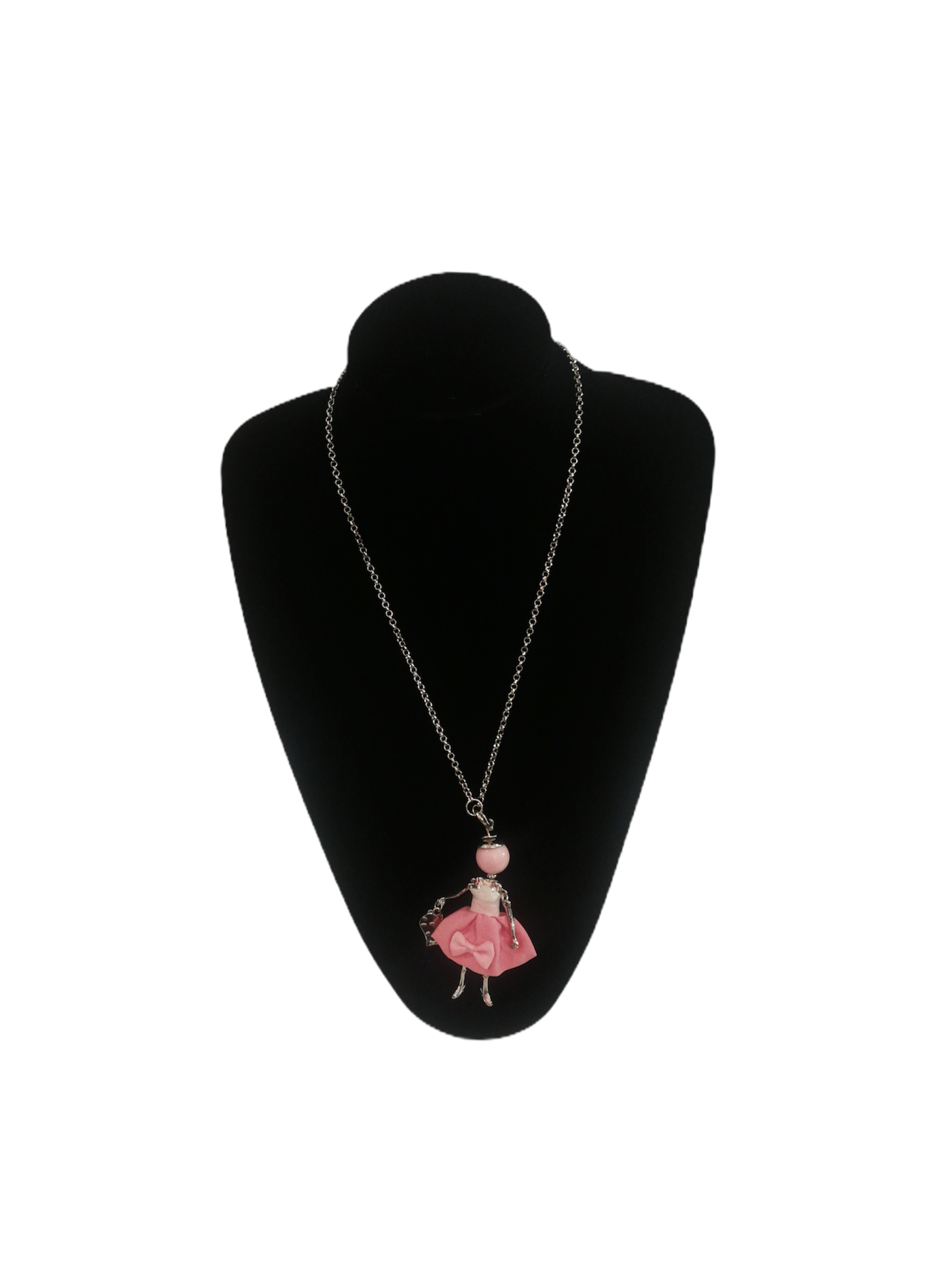DESTOCKAGE Colliers sautoir pendentif poupée robe (x12)      1,50€/unité | Grossiste-pro