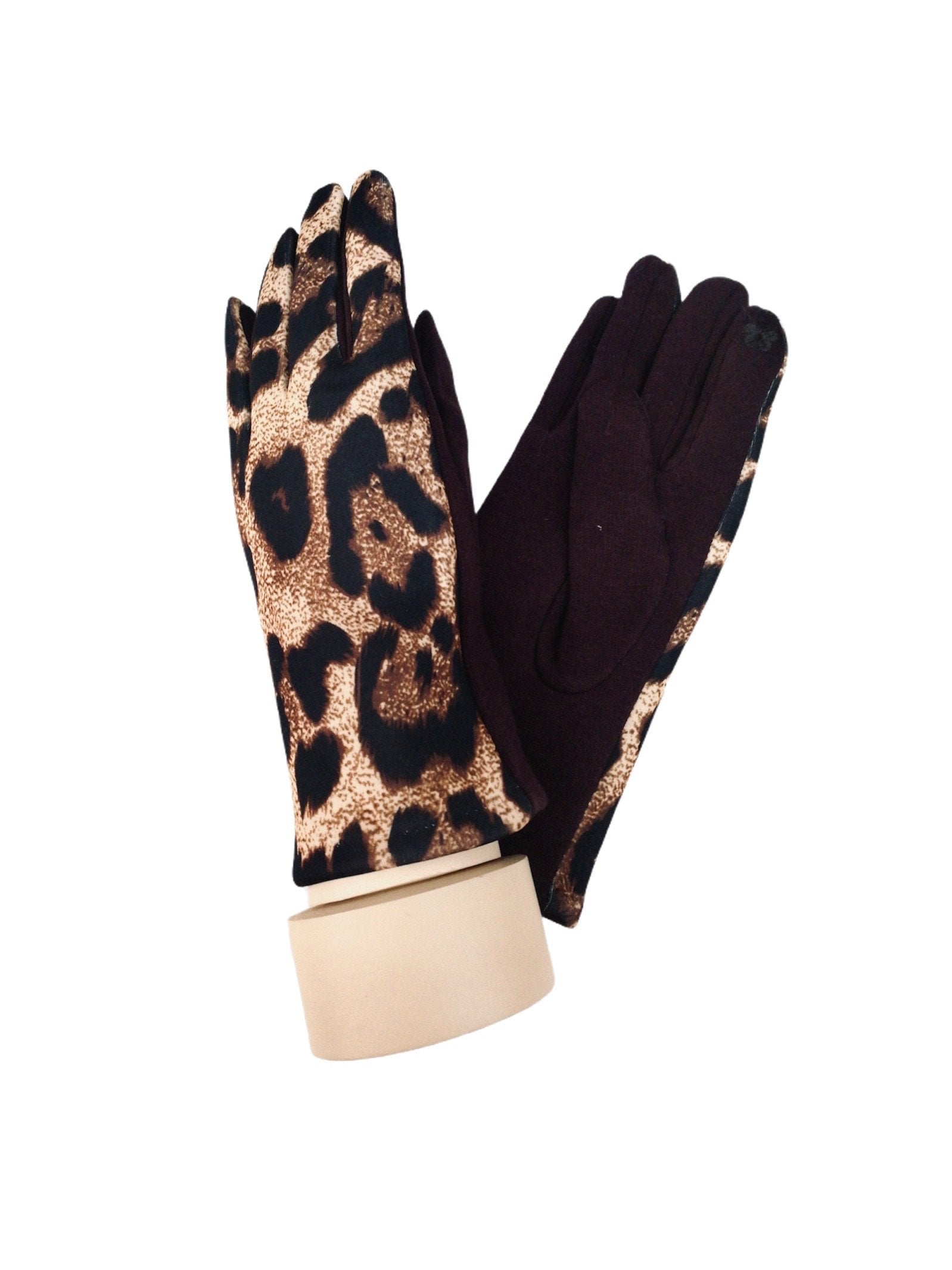 Gants tactiles motif léopard doublure (x12) 3,50€/paire | Grossiste-pro
