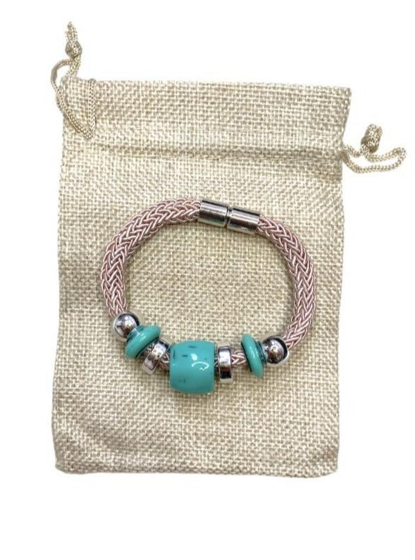 Fancy ball braid bracelet, colors to choose from #ZBR320