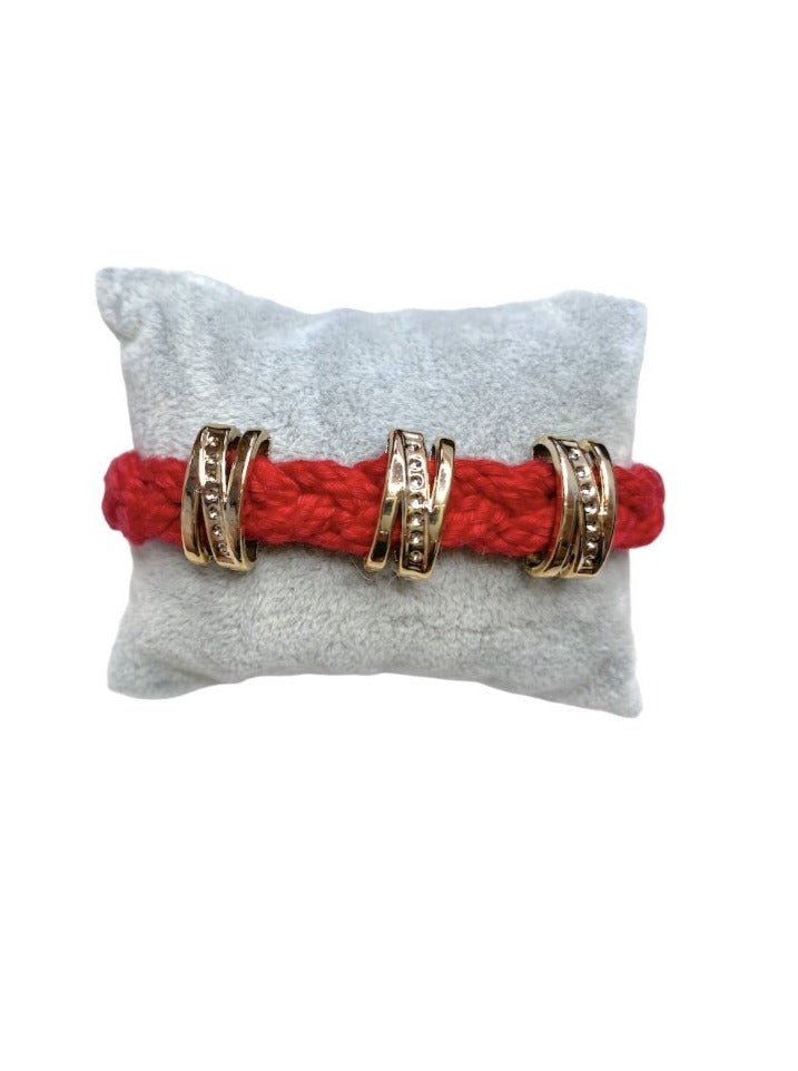 Braid fabric bracelet N mixed colors (x12)