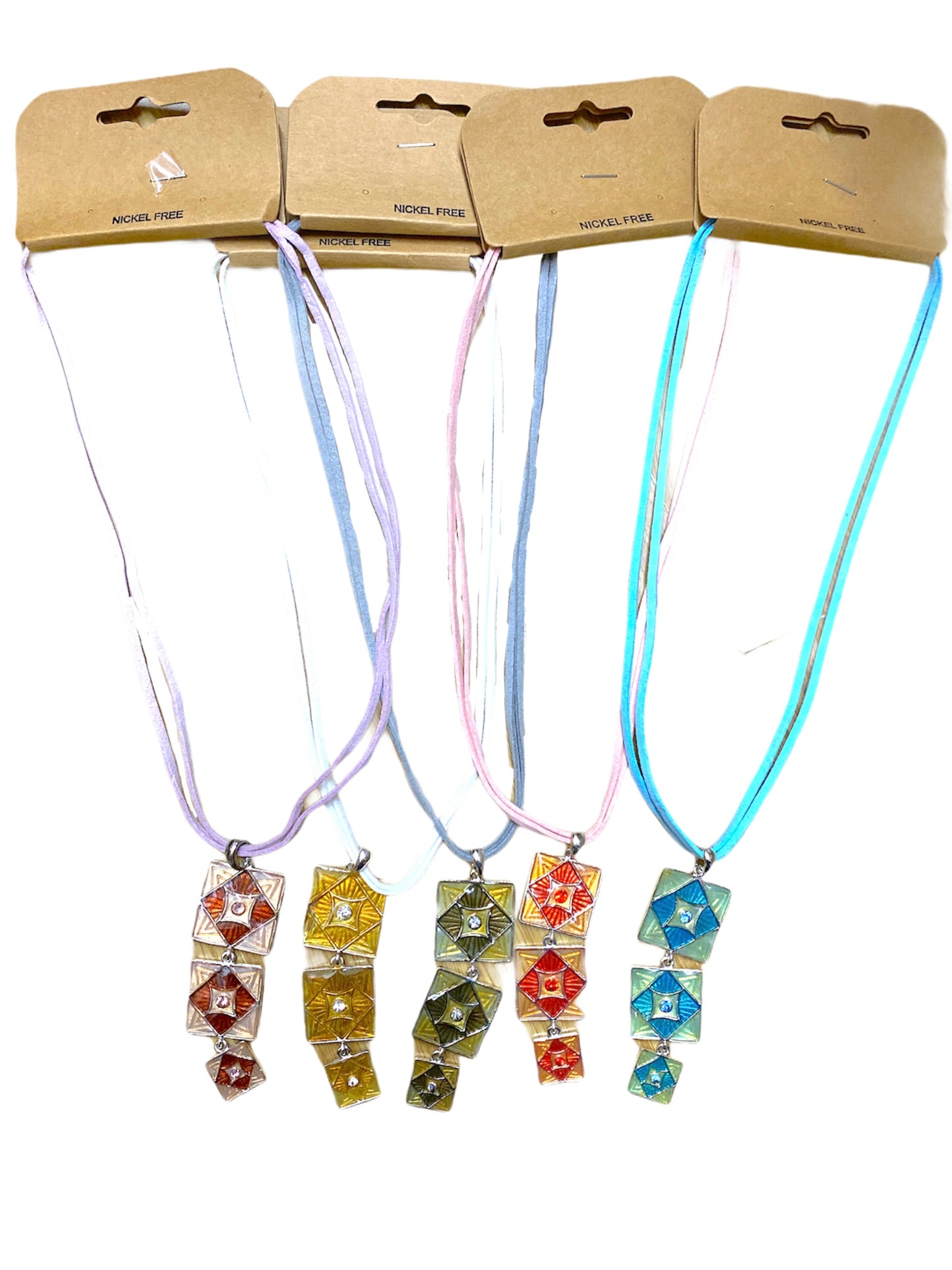 Square string long necklace #XL08337 (x12)