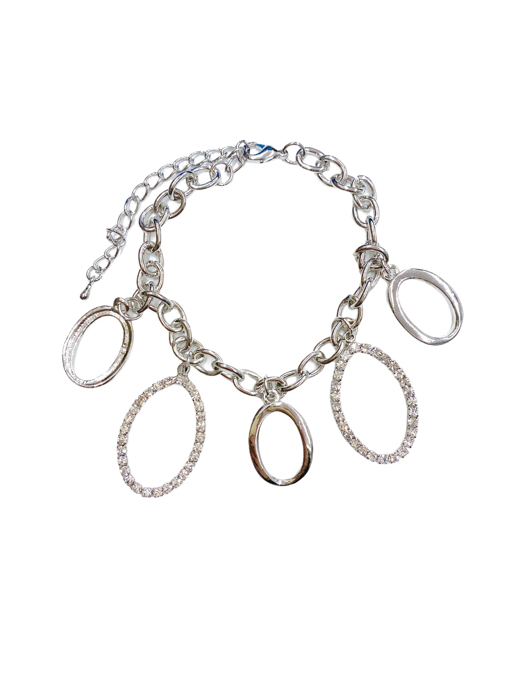 Bracelet fantaisie charms rond #BF36(X3)