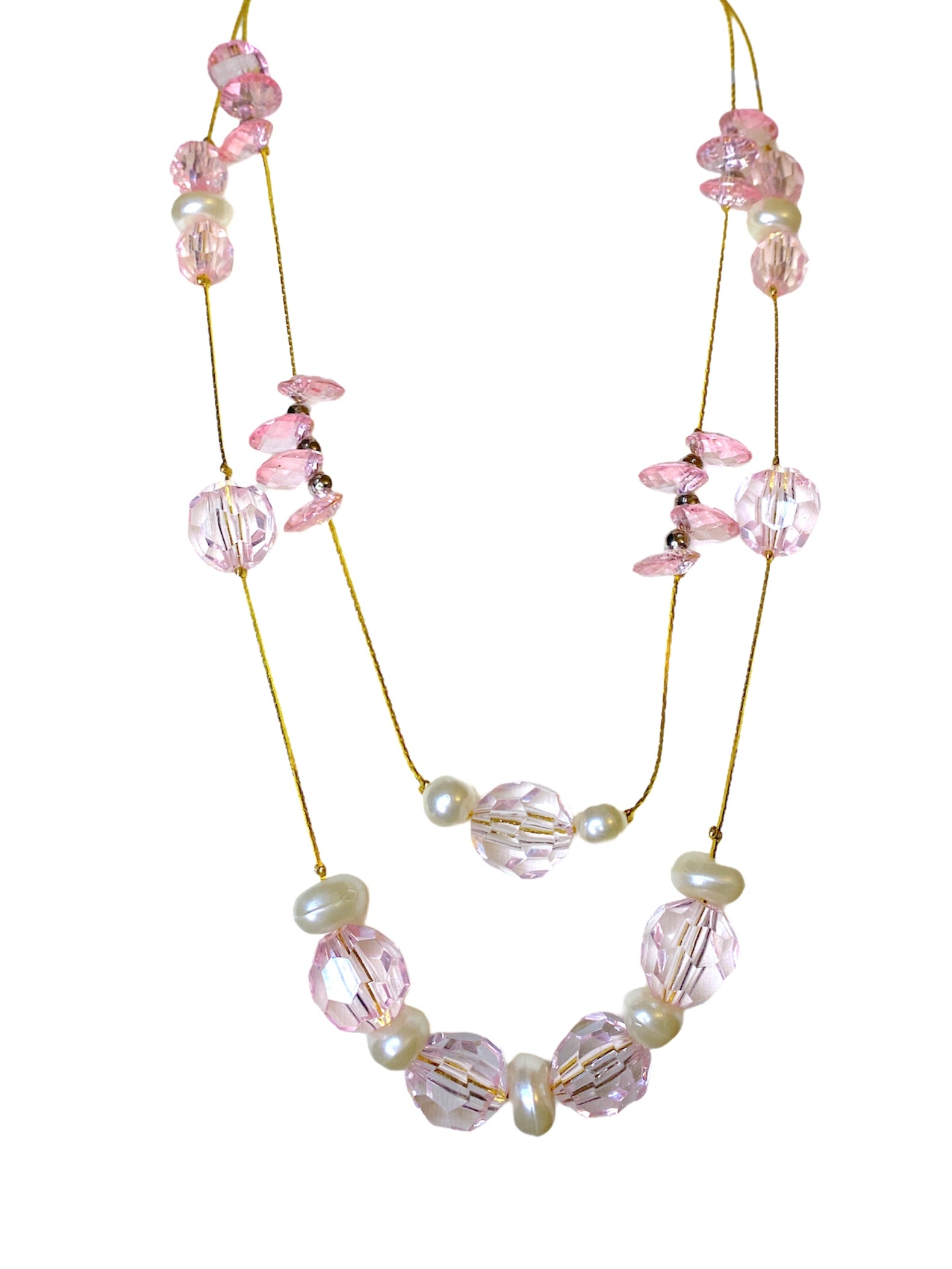Fancy pearl long necklace #CSF15