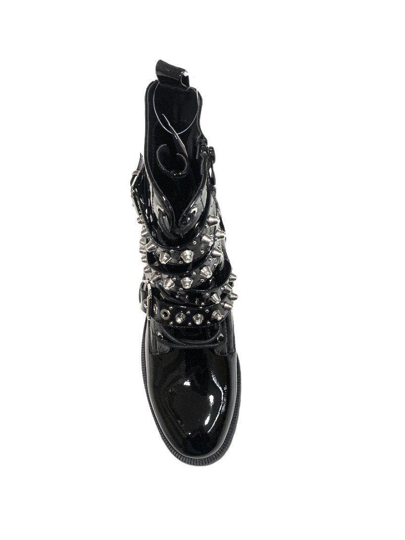 Bottines rock boots verni ROXANE (x12)  18,90€/paire | Grossiste-pro