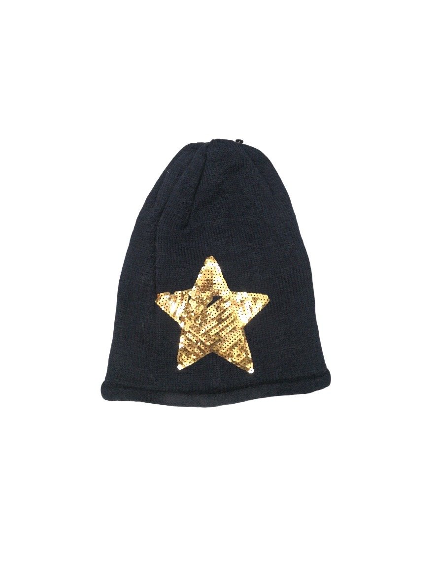 Bonnet long slouch motif étoile       (x12) 2,50€/unité | Grossiste-pro