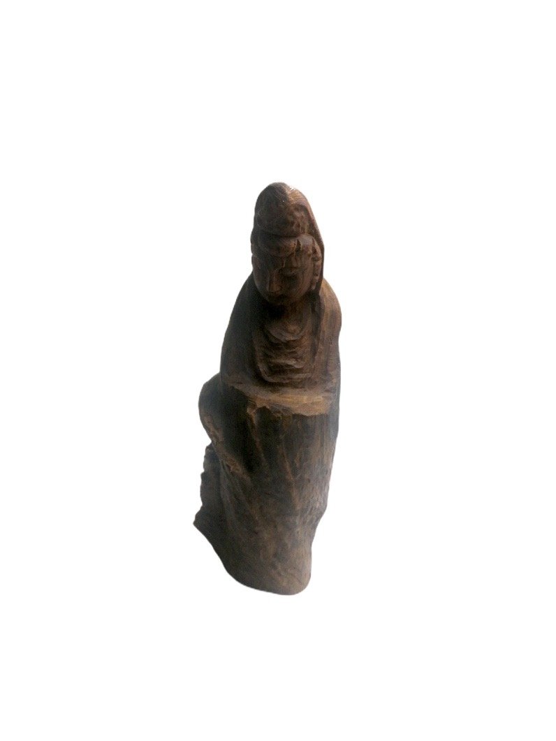Statuette sculpture bois - ancienne figure d'ancêtre 30cm | Grossiste-pro