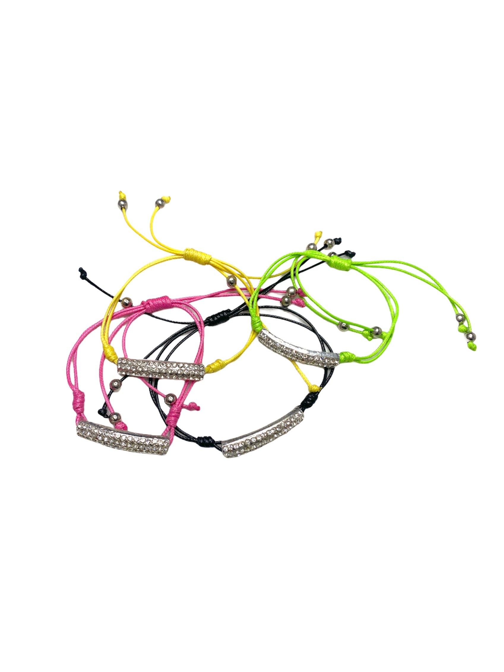 Rectangle string bracelets (x12)
