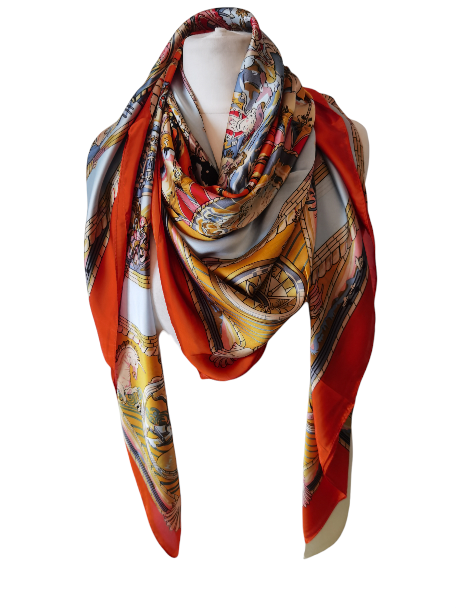 Square silk scarf (x4)