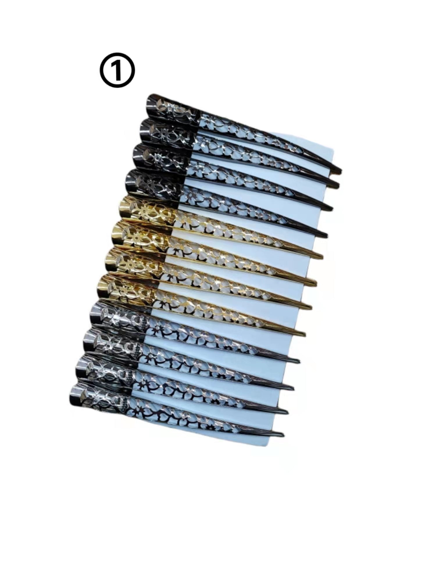 Metal clip hair clip barrette (2x12)