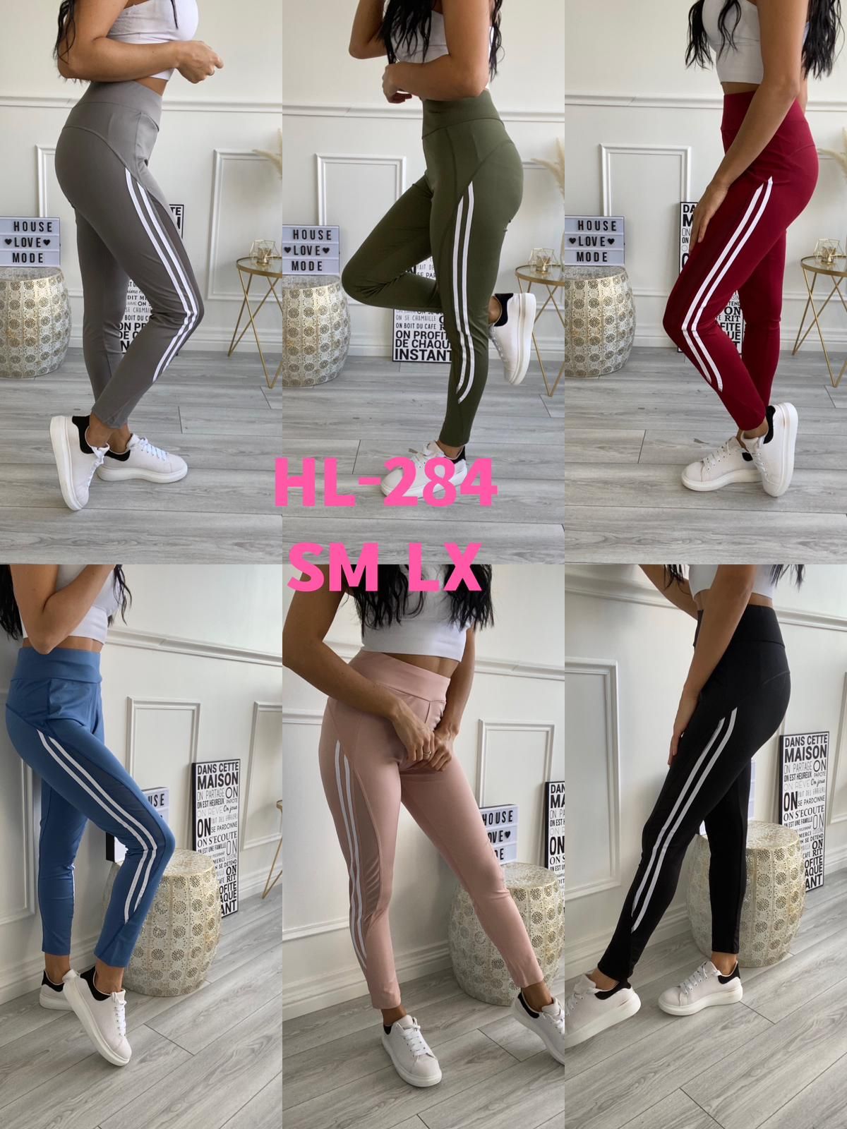 Sport leggings with 2 white lines (x12)