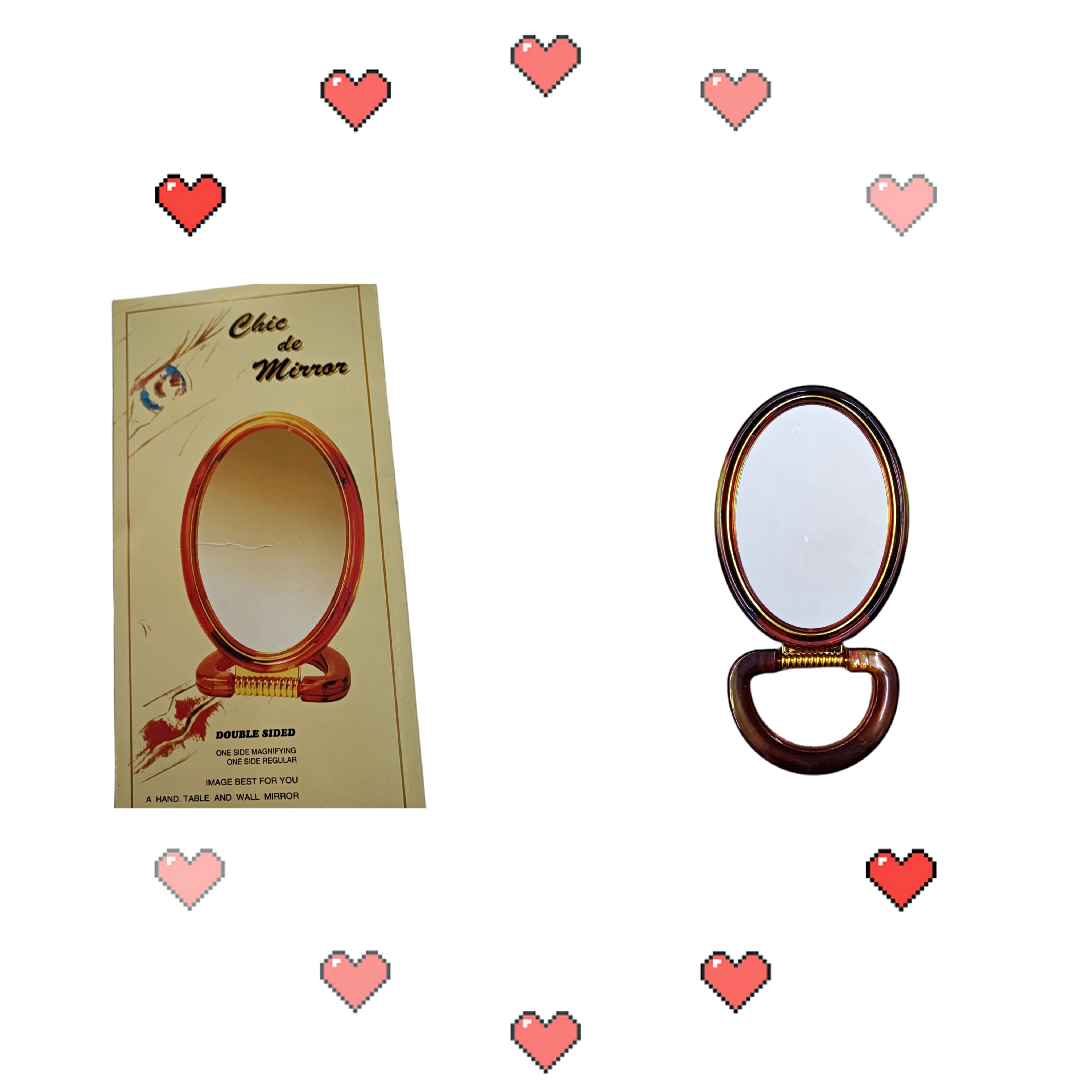 Double-sided magnifying makeup mirror (x12)