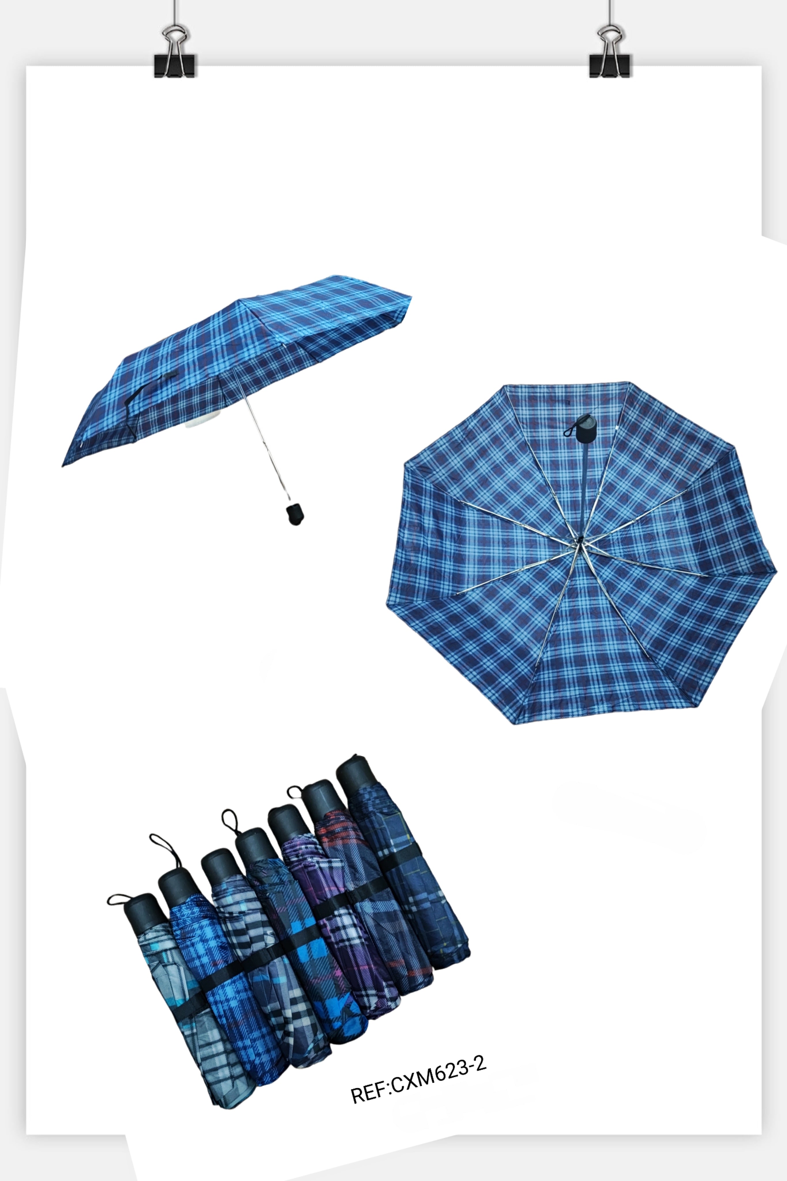 Parapluie motif carreaux tartan (x36)